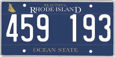 RI license plate 459193