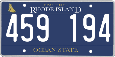RI license plate 459194