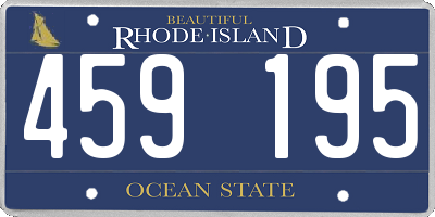 RI license plate 459195