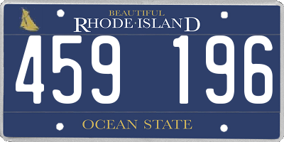 RI license plate 459196