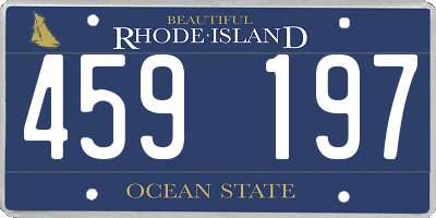 RI license plate 459197