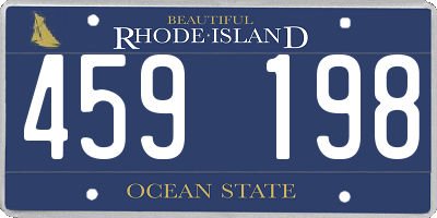 RI license plate 459198