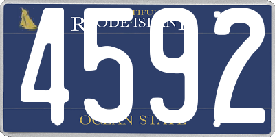 RI license plate 4592