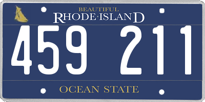 RI license plate 459211