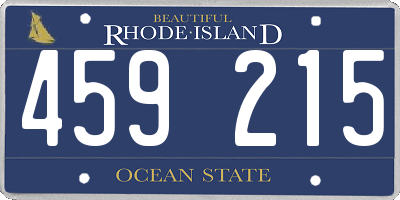RI license plate 459215