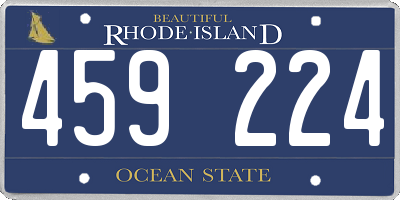 RI license plate 459224