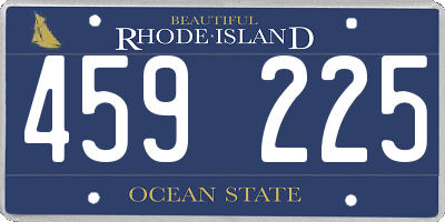 RI license plate 459225