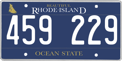 RI license plate 459229