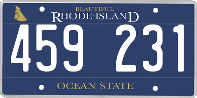 RI license plate 459231