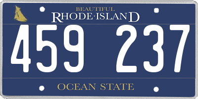RI license plate 459237