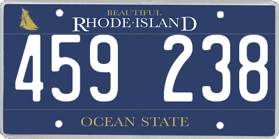RI license plate 459238