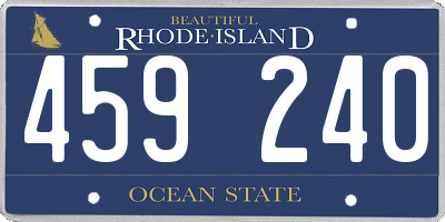 RI license plate 459240