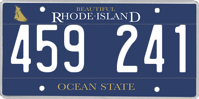 RI license plate 459241