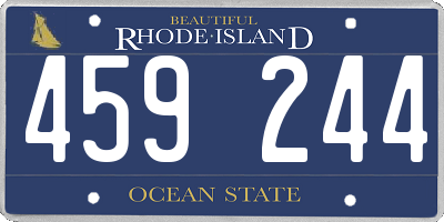 RI license plate 459244