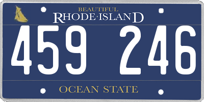 RI license plate 459246