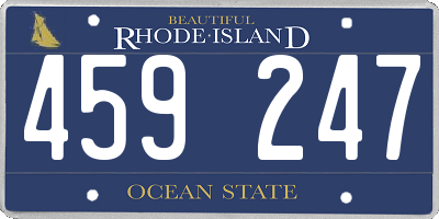 RI license plate 459247