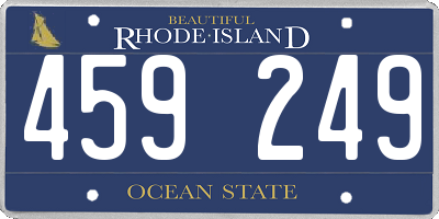 RI license plate 459249