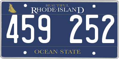 RI license plate 459252