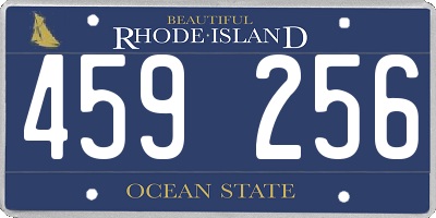 RI license plate 459256