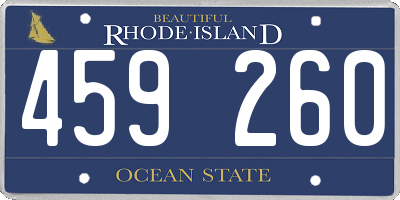 RI license plate 459260