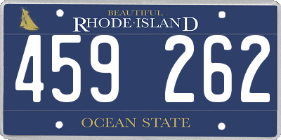 RI license plate 459262