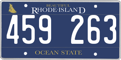 RI license plate 459263