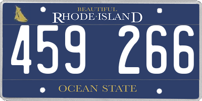 RI license plate 459266