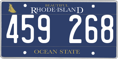 RI license plate 459268