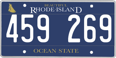 RI license plate 459269