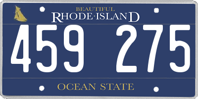RI license plate 459275