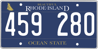 RI license plate 459280
