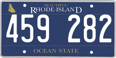RI license plate 459282