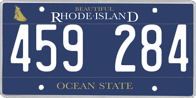 RI license plate 459284