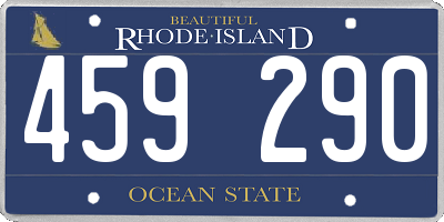 RI license plate 459290
