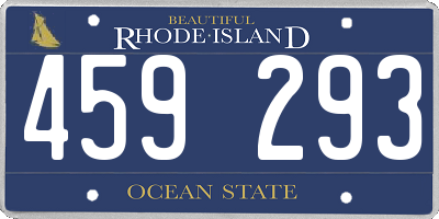 RI license plate 459293