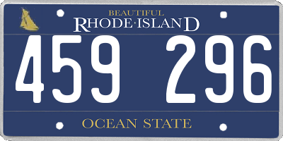 RI license plate 459296