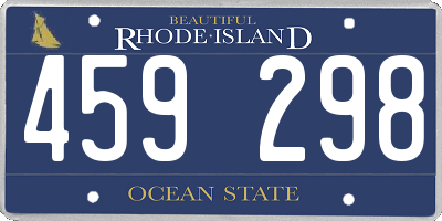 RI license plate 459298