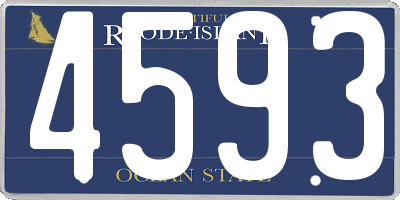 RI license plate 4593