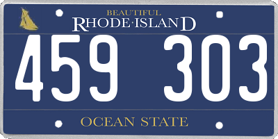 RI license plate 459303