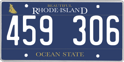 RI license plate 459306