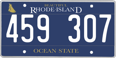 RI license plate 459307