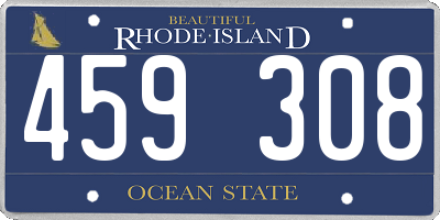 RI license plate 459308