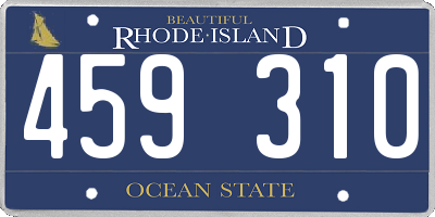 RI license plate 459310