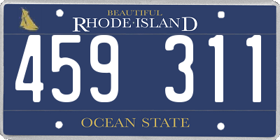 RI license plate 459311