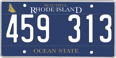RI license plate 459313