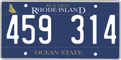 RI license plate 459314
