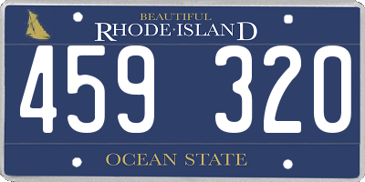 RI license plate 459320