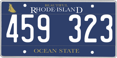 RI license plate 459323