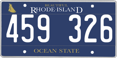 RI license plate 459326