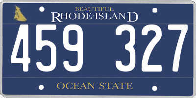 RI license plate 459327